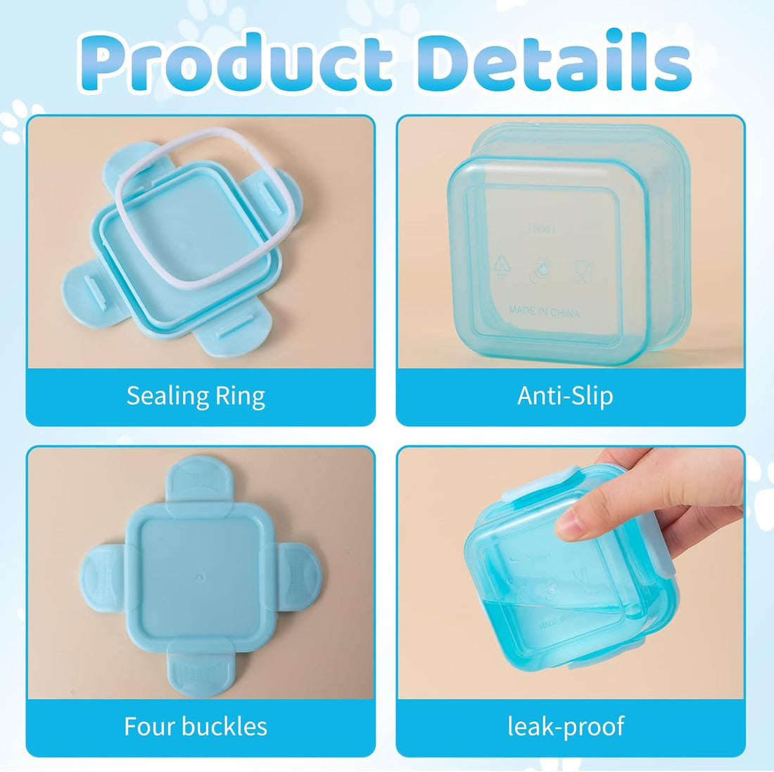 Canned Cat Food Storage Can Container for 3oz Cat Cans,4 Pack