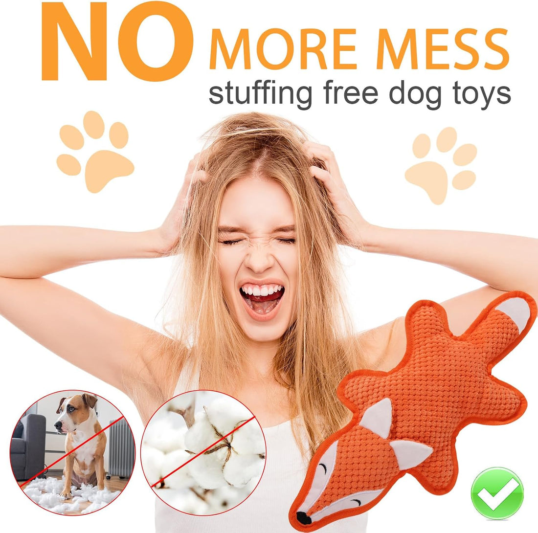 5 Pack No Stuffing Squeaky Dog Toys for Large Dogs