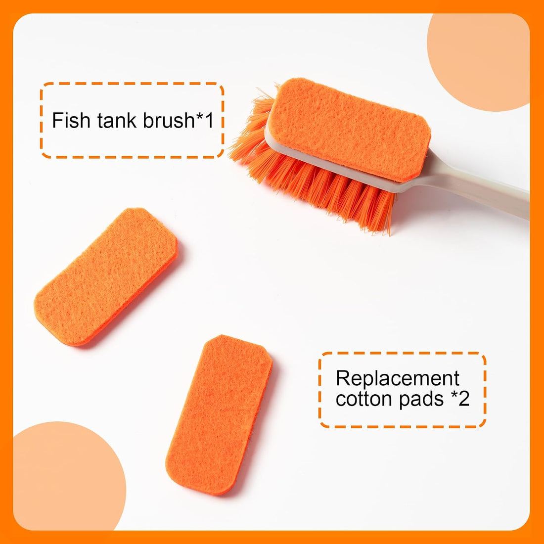Small Fish Tank Cleaner Brush, Algae Scraper for Aquarium,11.8IN