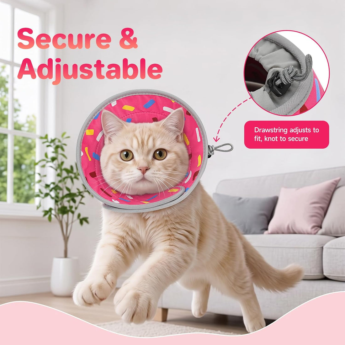 Supet Cat Cone to Stop Licking After Surgery Cat Recovery Collar