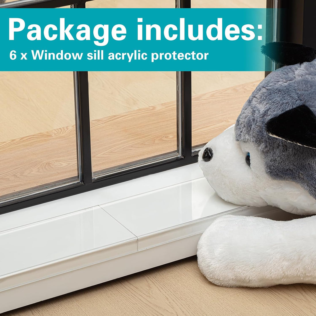Wenqik 6 Pcs Window Sill Protector from Dog Cat Scratching Protection