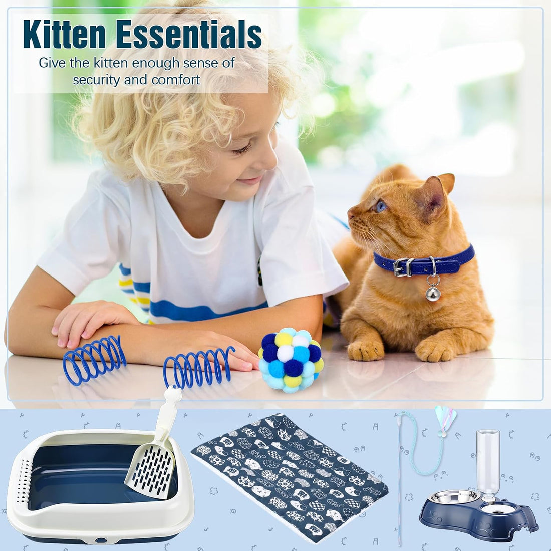 Eccliy 10 Pcs Kitten Starter Kit for Indoor