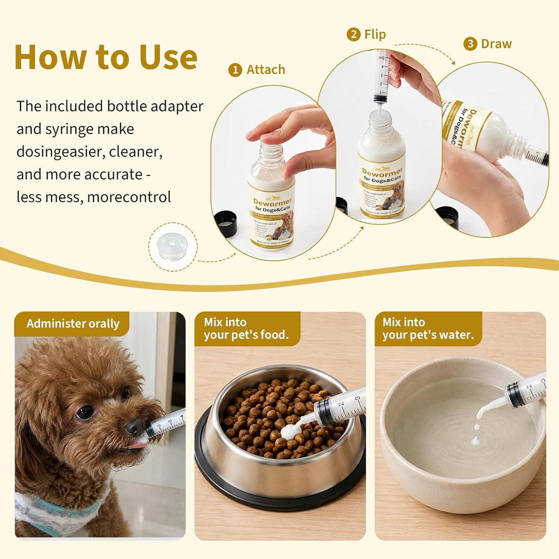 Dewormer for Cats & Dogs, Tapeworm Dewormer for Cats & Dogs