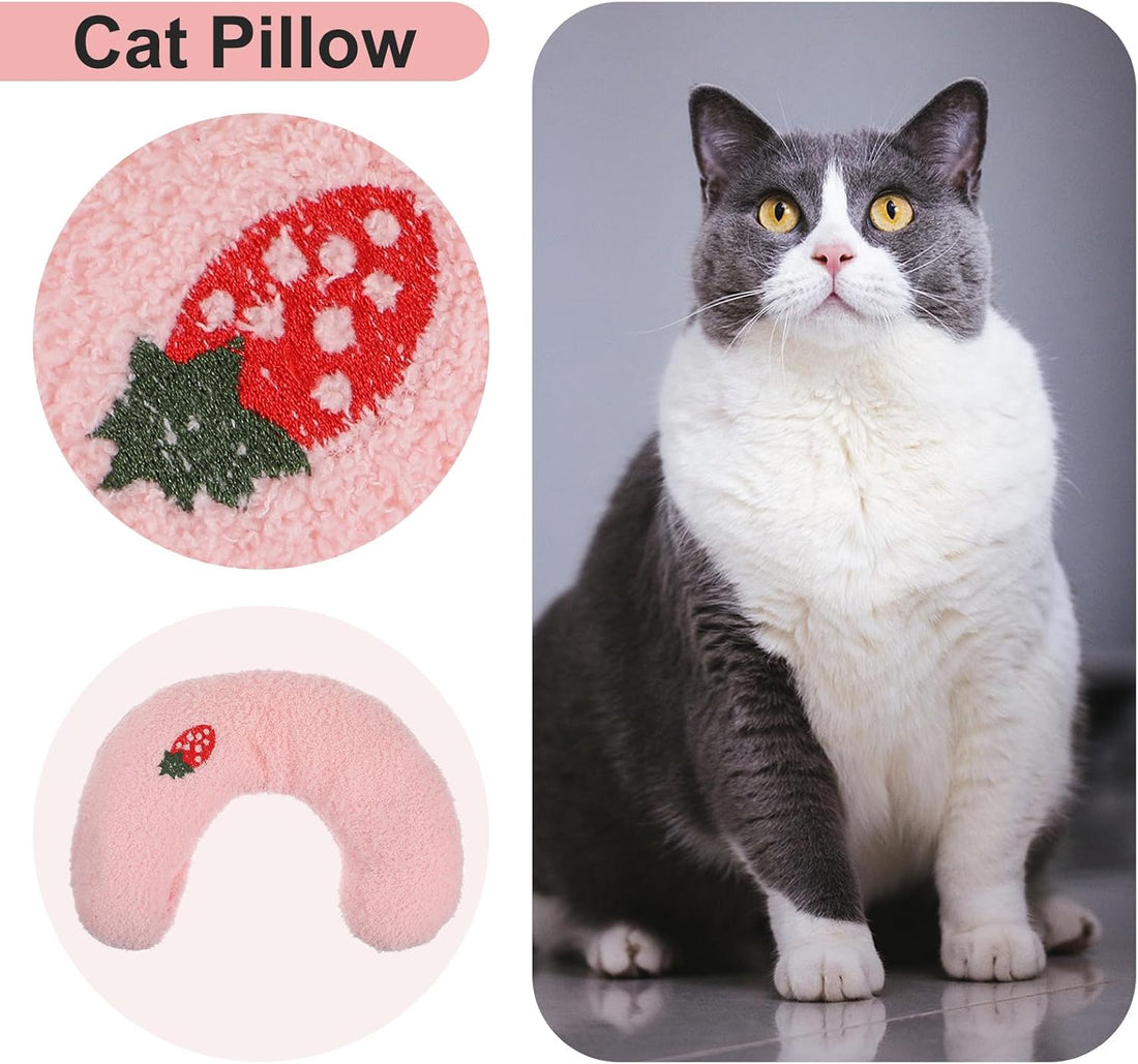 U-Shaped Pillow for Pets Pet Calming Pillow, Half Donut Cuddler