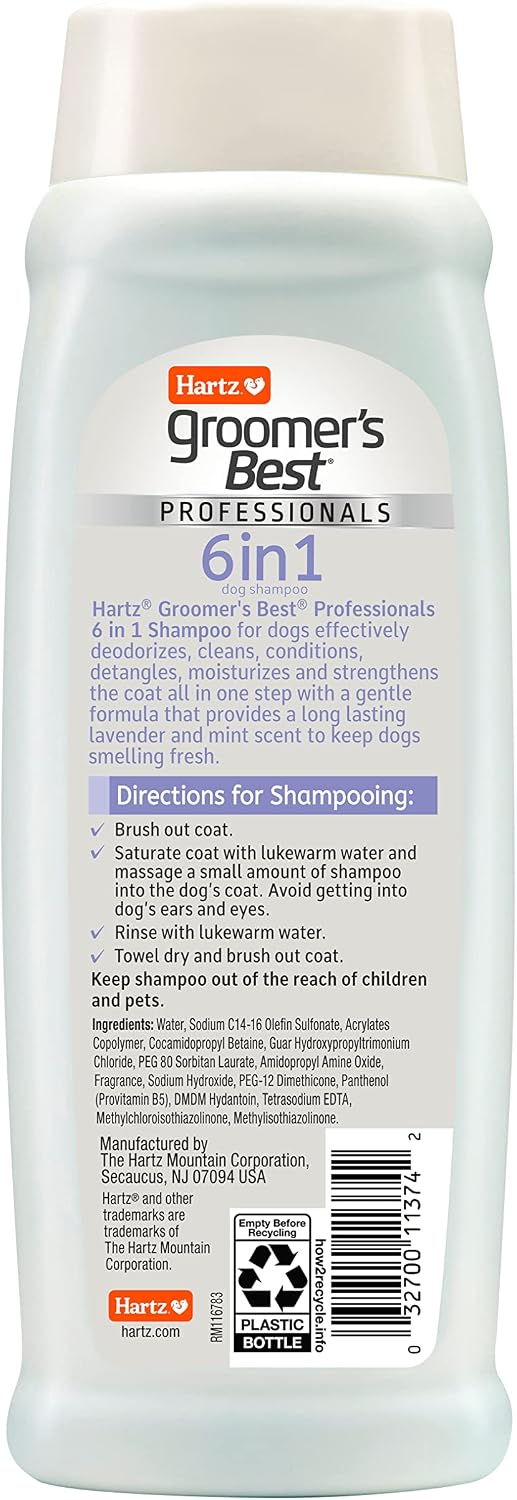 Hartz Groomer's Best Professionals 6-in-1 Dog Shampoo and Conditioner