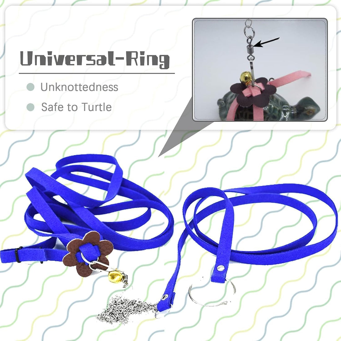 Adjustable Harness & Leash Set Strap for Turtles Small Pet Leash