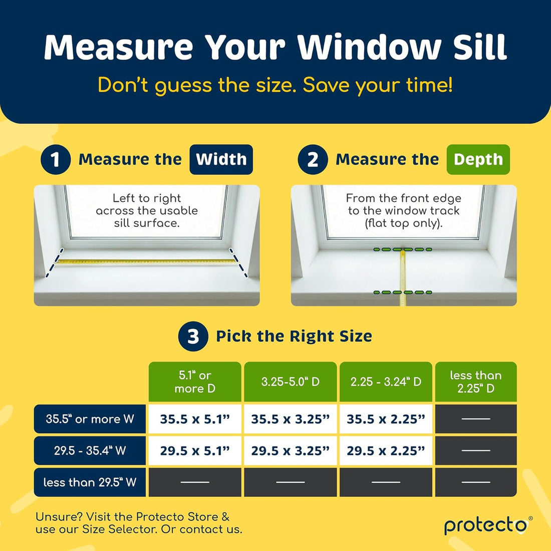 PROTECTO 2-Pack Window Sill Protector from Dogs & Cats, 35.5 x 5.1 in
