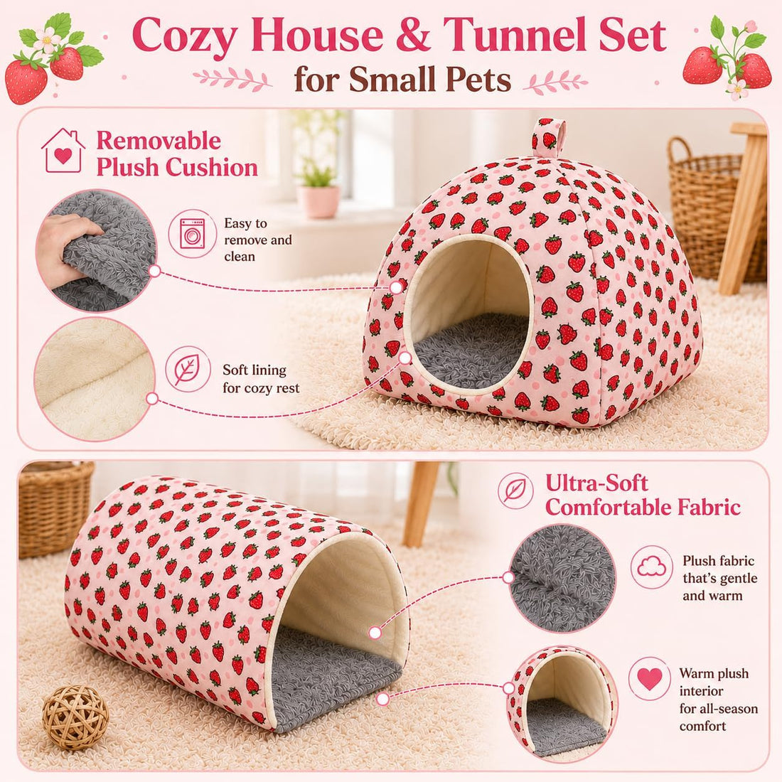 Guinea Pig Hideout Tunnel Set