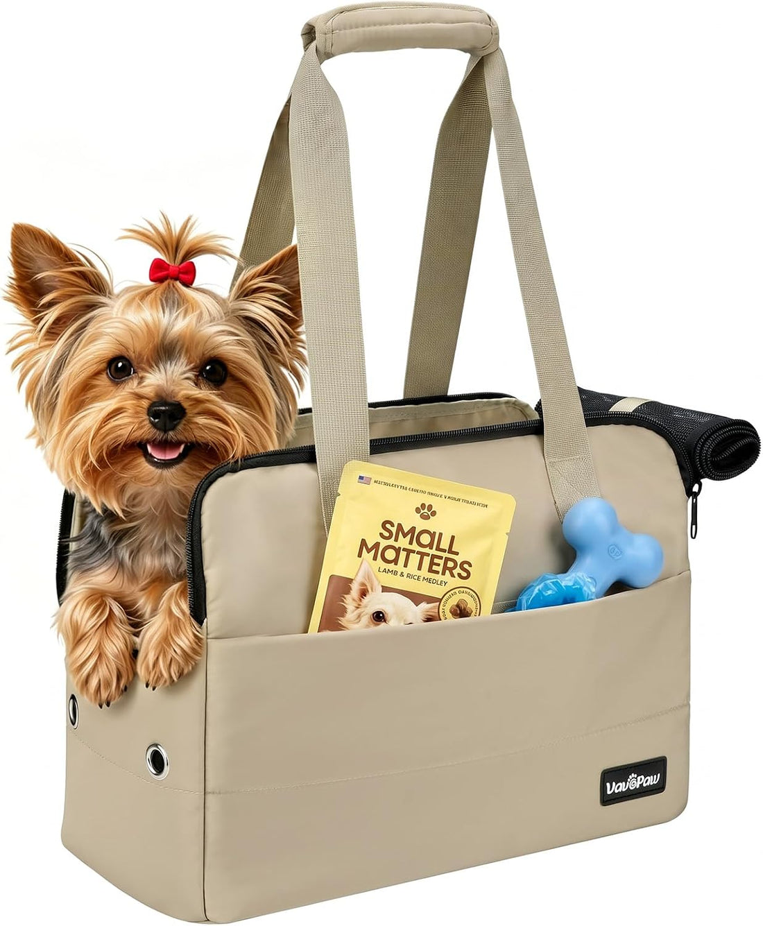 VavoPaw Dog Purse Carrier for Small Dogs,Puppy Travel Tote Bag Up