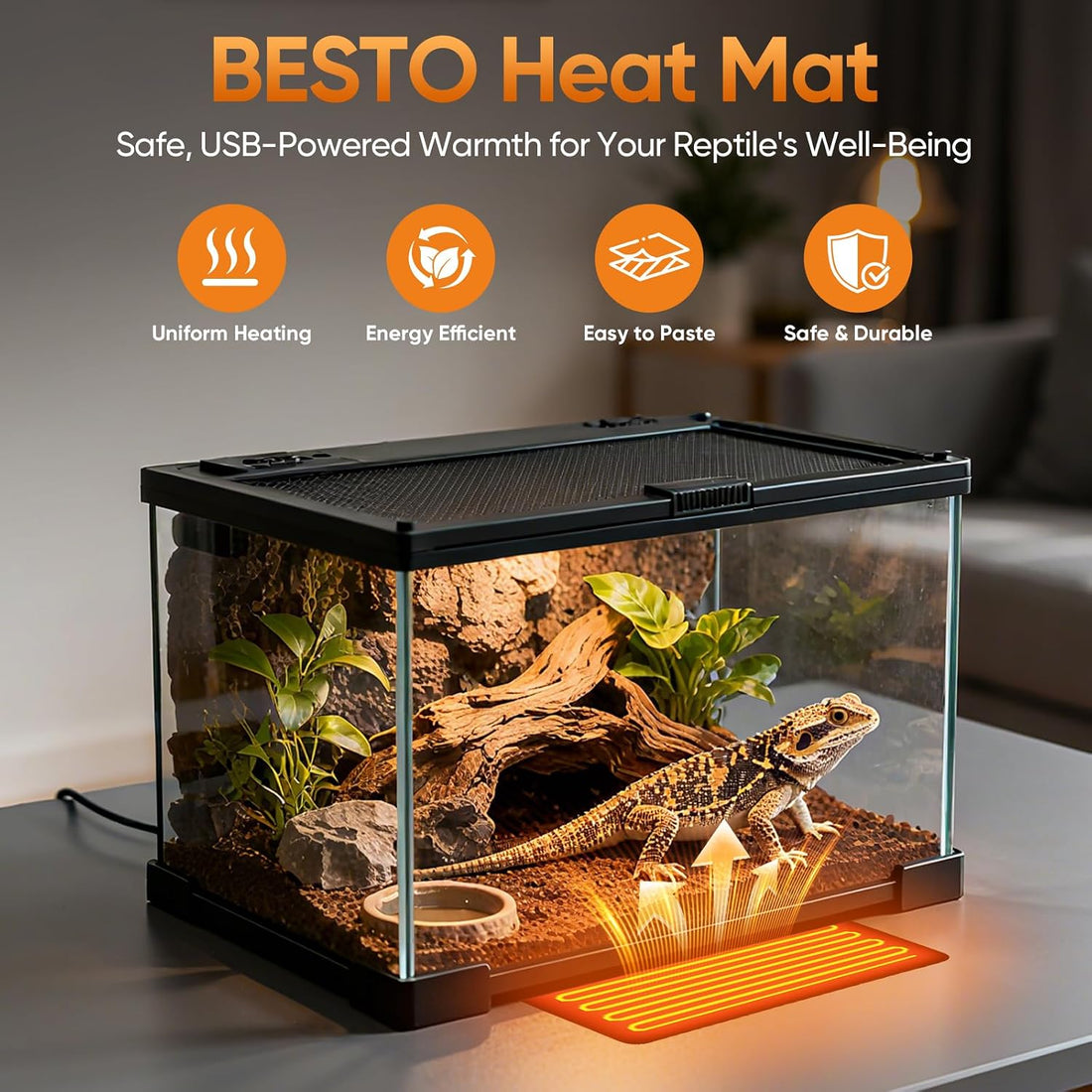 Besto 2 Pack Reptile Heat Pad