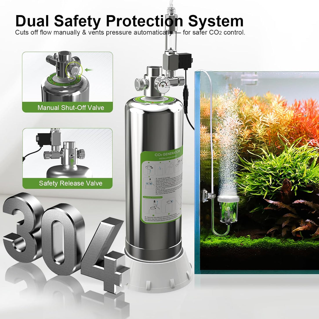 FZONE 5.5L Upgraded Aquarium CO₂ Generator kit for Aquarium Plants