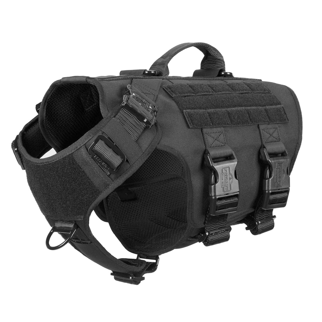 ICEFANG GN3 Tactical Dog Harness with 6X Buckle,Dog Molle Vest