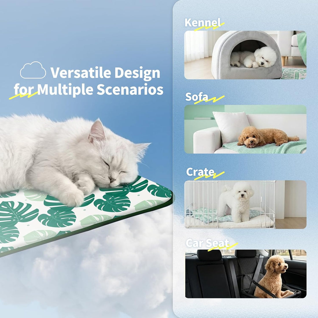 NWK Pet Cooling Mat Q-Max>0.345 Fabric for Dogs & Cats