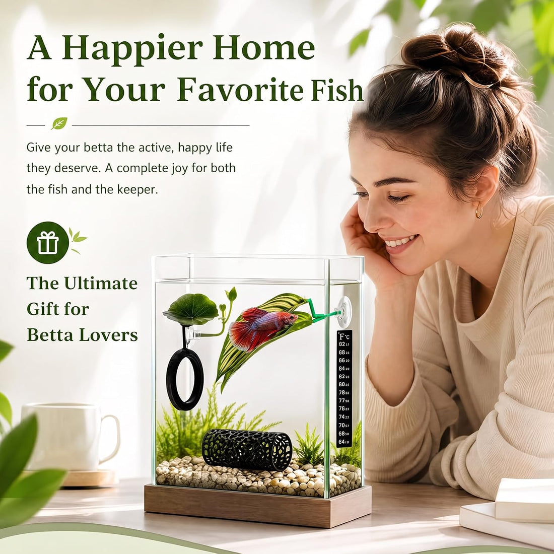 11 Pcs Betta Fish Accessory Kit, Aquarium Decorations Starter Set