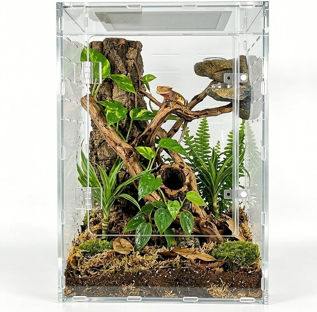 12x12x18 Black PVC Reptile Enclosure