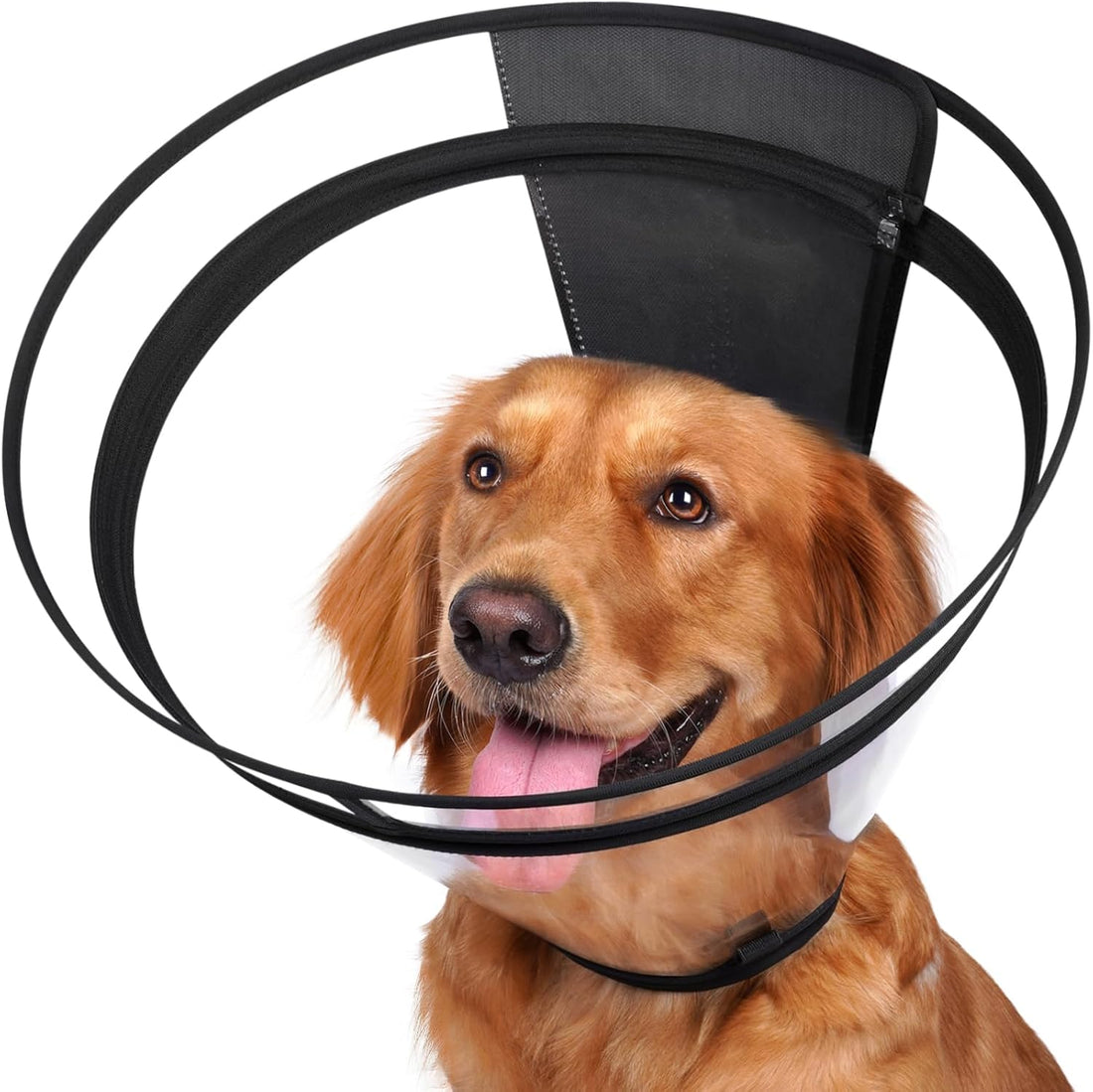 Dog Cone, Transparent Recovery Collar for Large Dogs