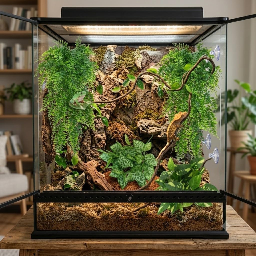 Reptile Plants for Terrarium, Bearded Dragon Tank Accessories
