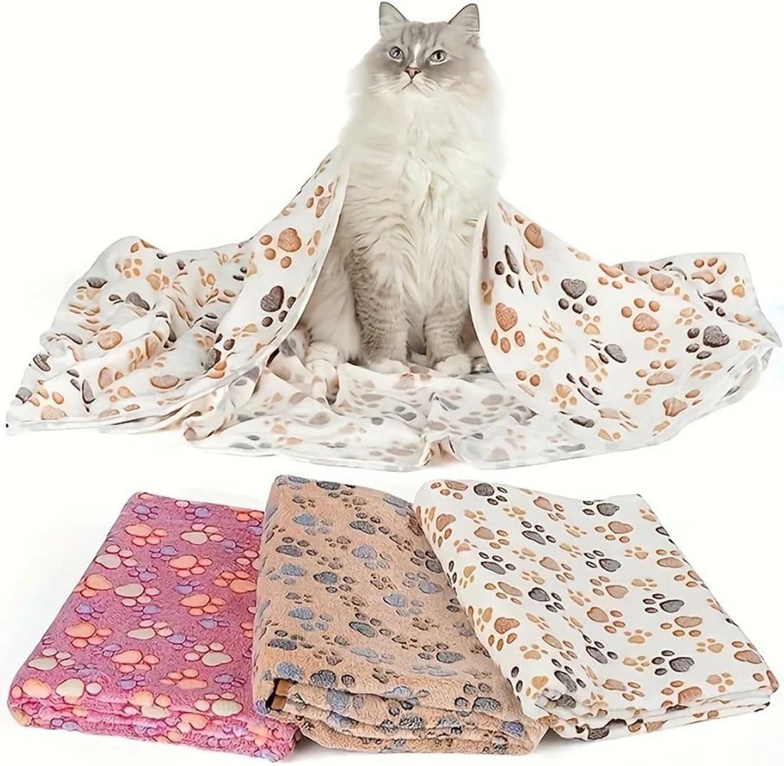 Dog Blankets Cat Pet Blankets Kit Fluffy Fleece Soft Throw Furniture