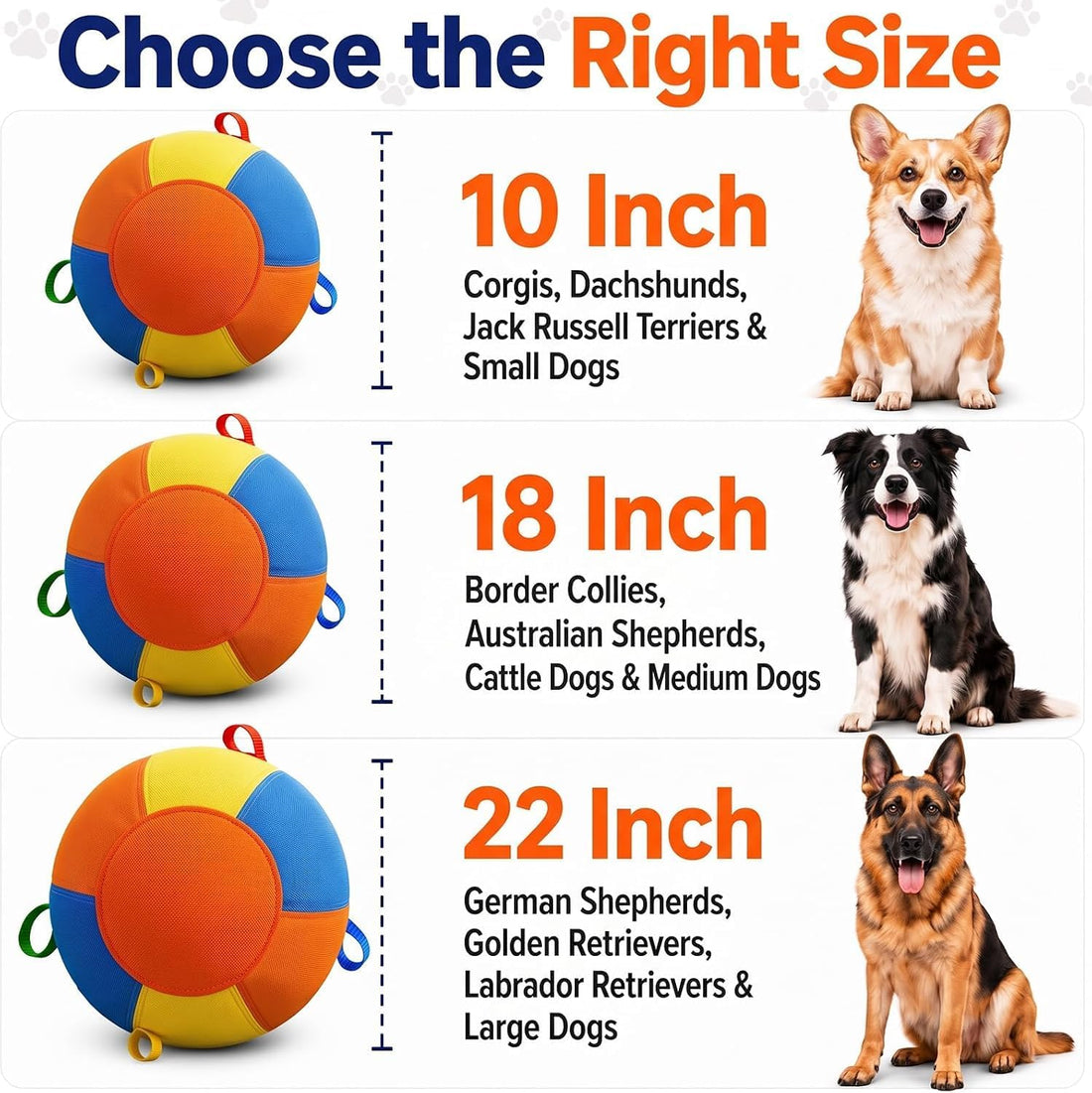 18-Inch Herding Ball for Dogs, Thick Cover for Rough Play
