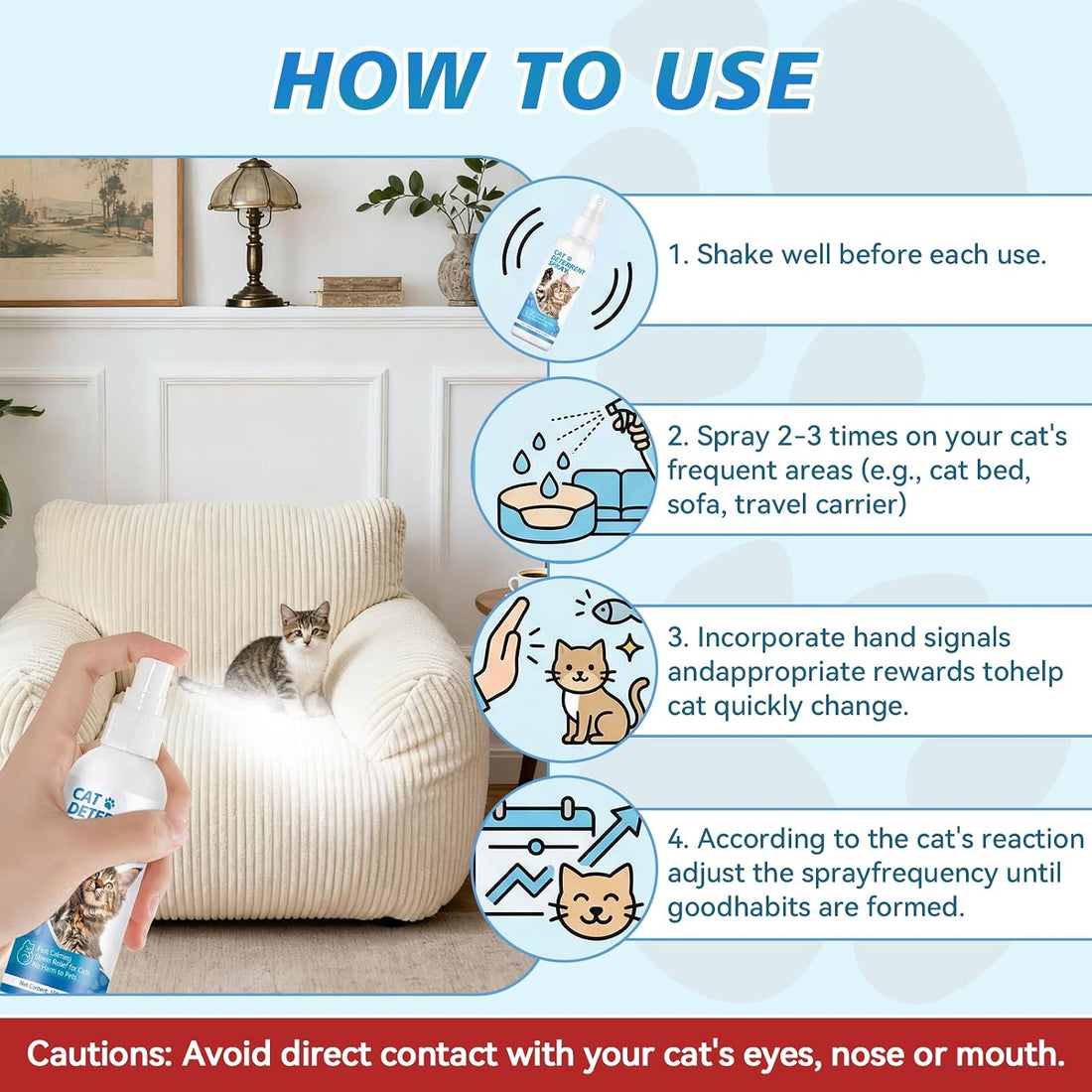 Cat Deterrent Spray for Furniture and Carpets