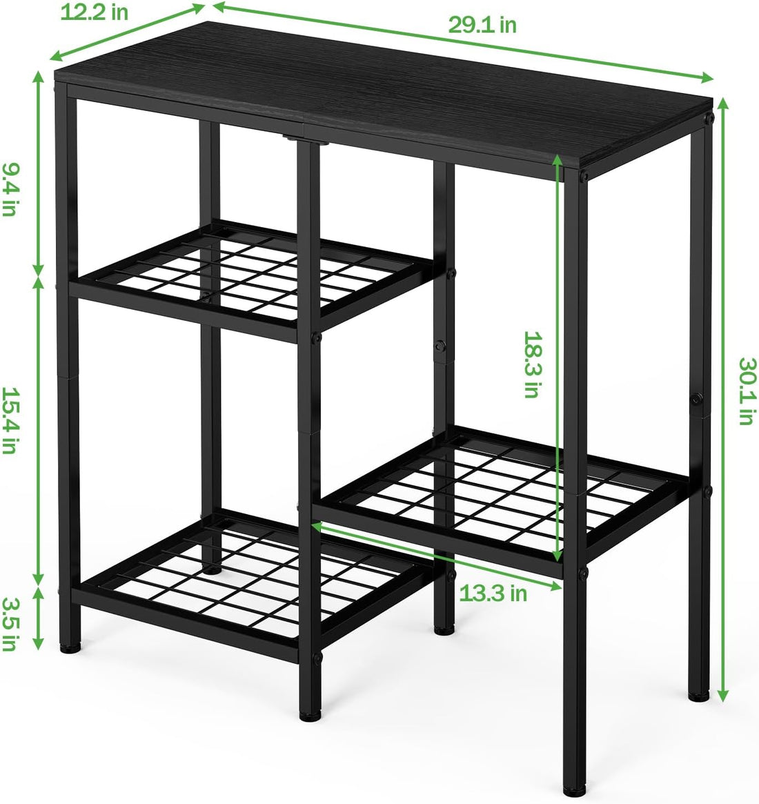 20 Gallon Fish Tank Stand, Metal Aquarium Stand, with 3-Tier Shelf