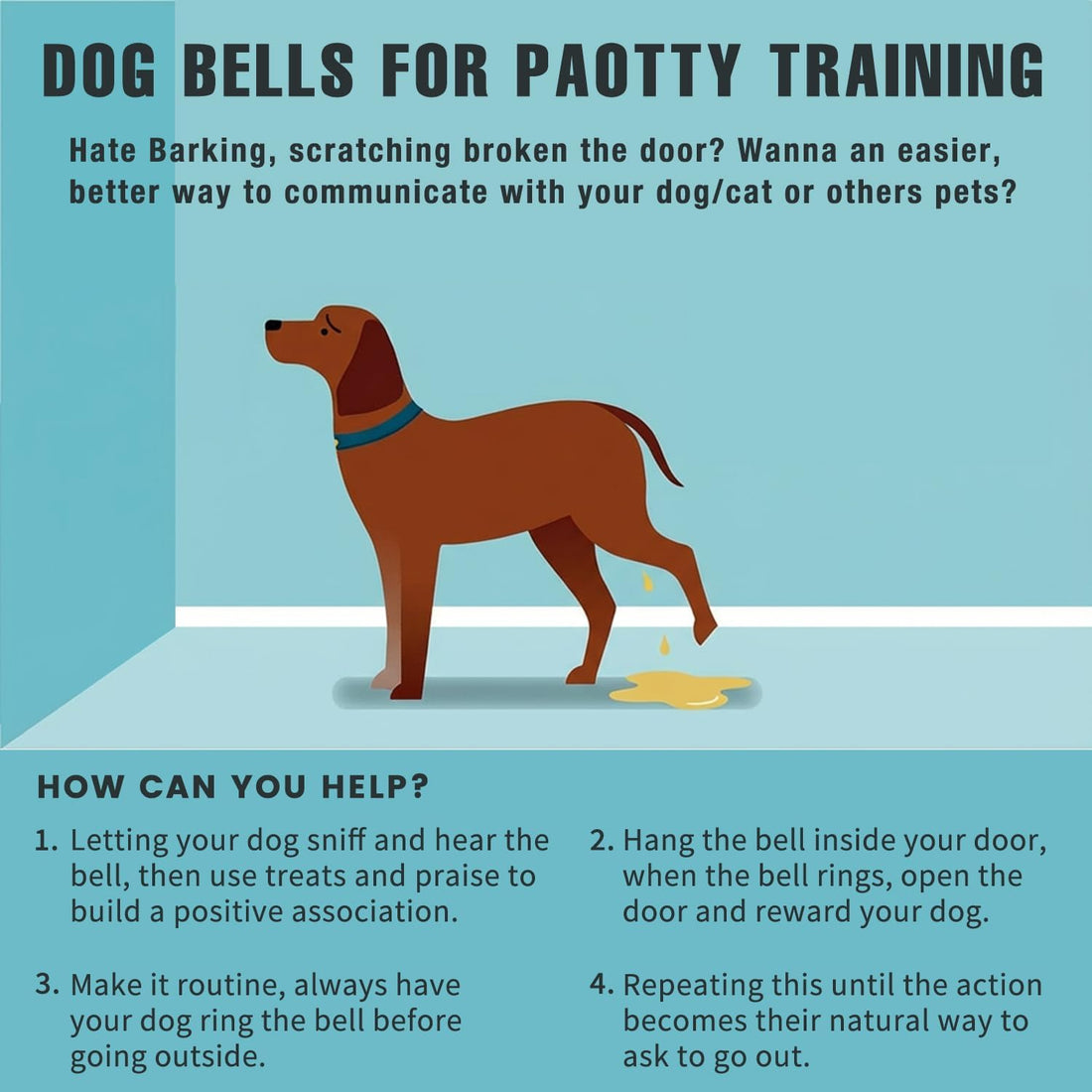 COOYOO Dog Bells to Go Outside