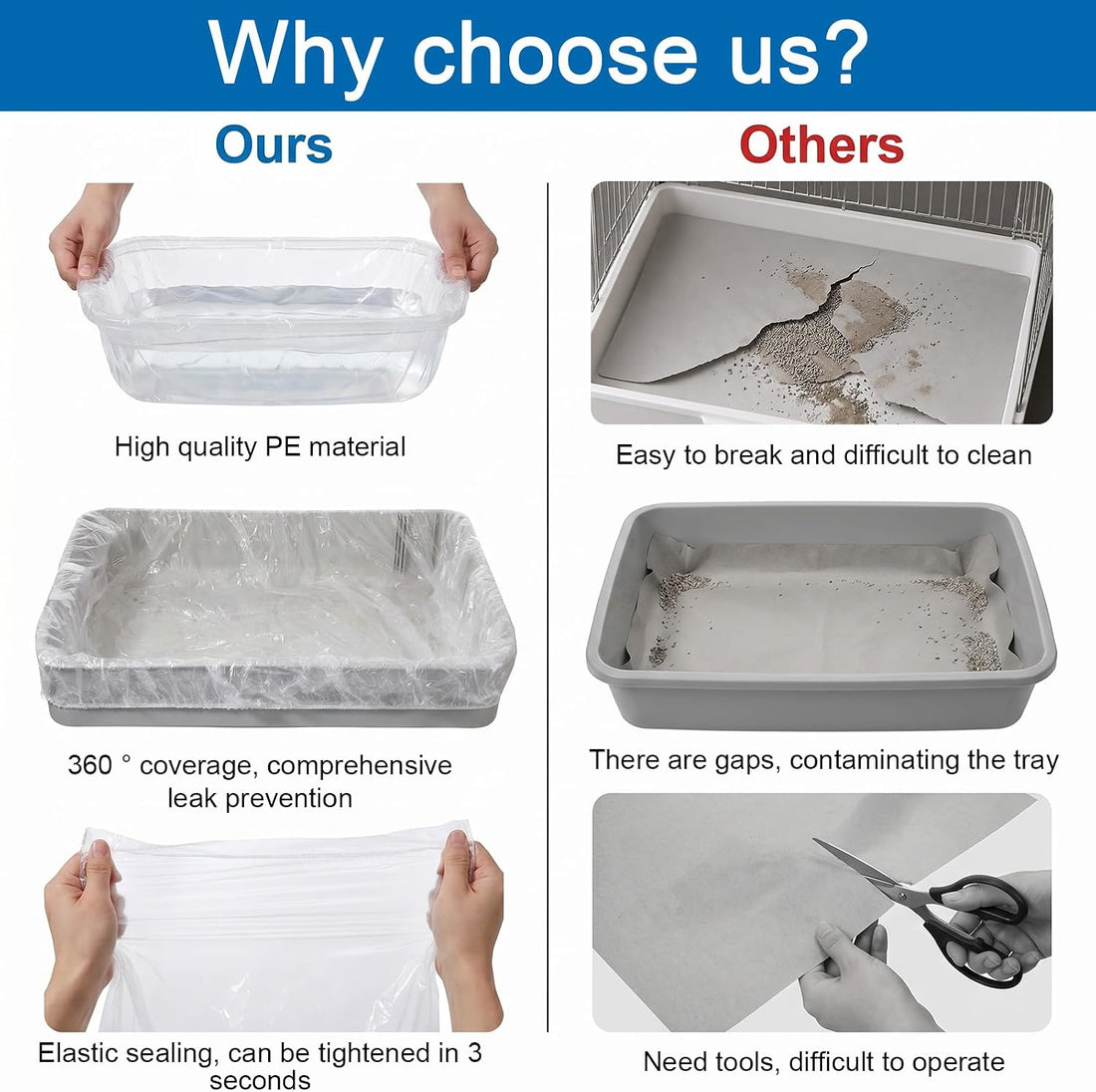50 Pcs Disposable Bird Cage Liners