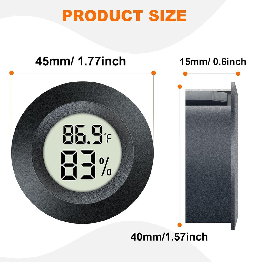 JEDEW 4 Pack Indoor Hygrometer Thermometer Digital Humidity Meter ℉/ ℃