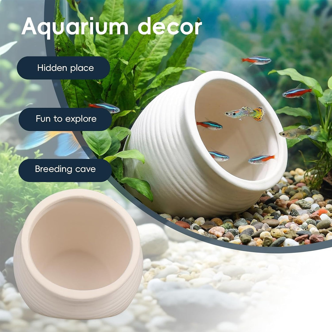 Fish Tank Ceramic Clay Pot for Hiding