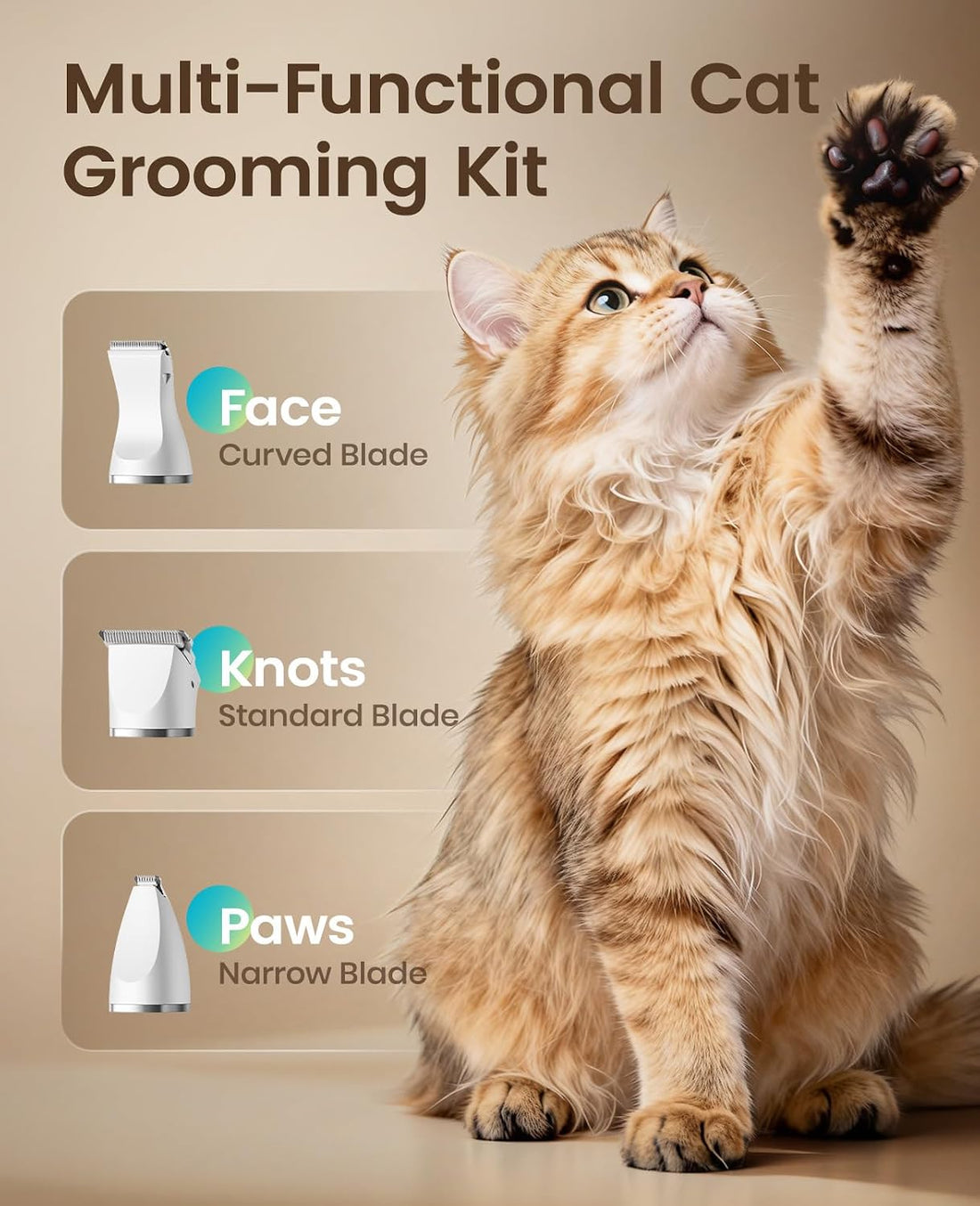 oneisall Quiet Cat Clippers Paw Trimmer