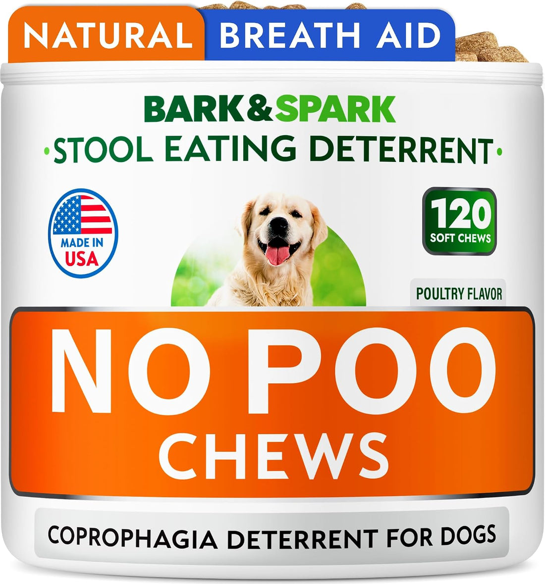 BARK&SPARK No Poo Chews for Dogs