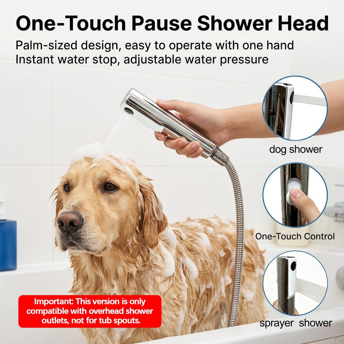 Dog Shower Attachment Kit, 8FT Hose