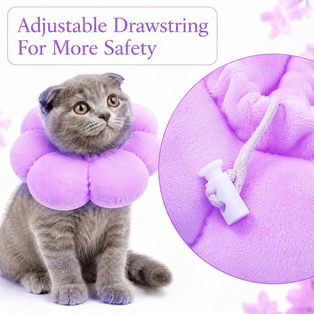 Cat Cone Collar, Comfy Cat Recovery Elizabeth Collar to Stop Licking