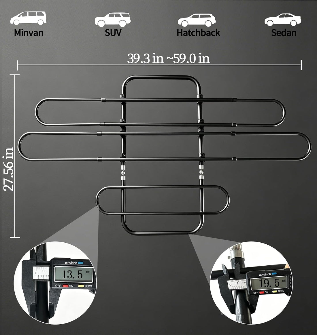 Dog Car Barrier for SUV, Adjustable Pet Divider for Back Seat