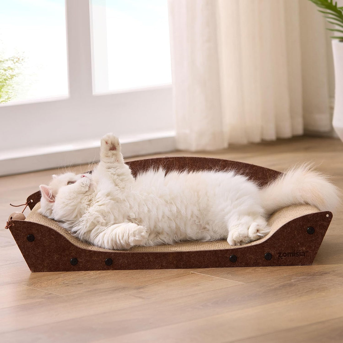 ZOMISIA 26'' Cardboard Cat Scratcher Bed