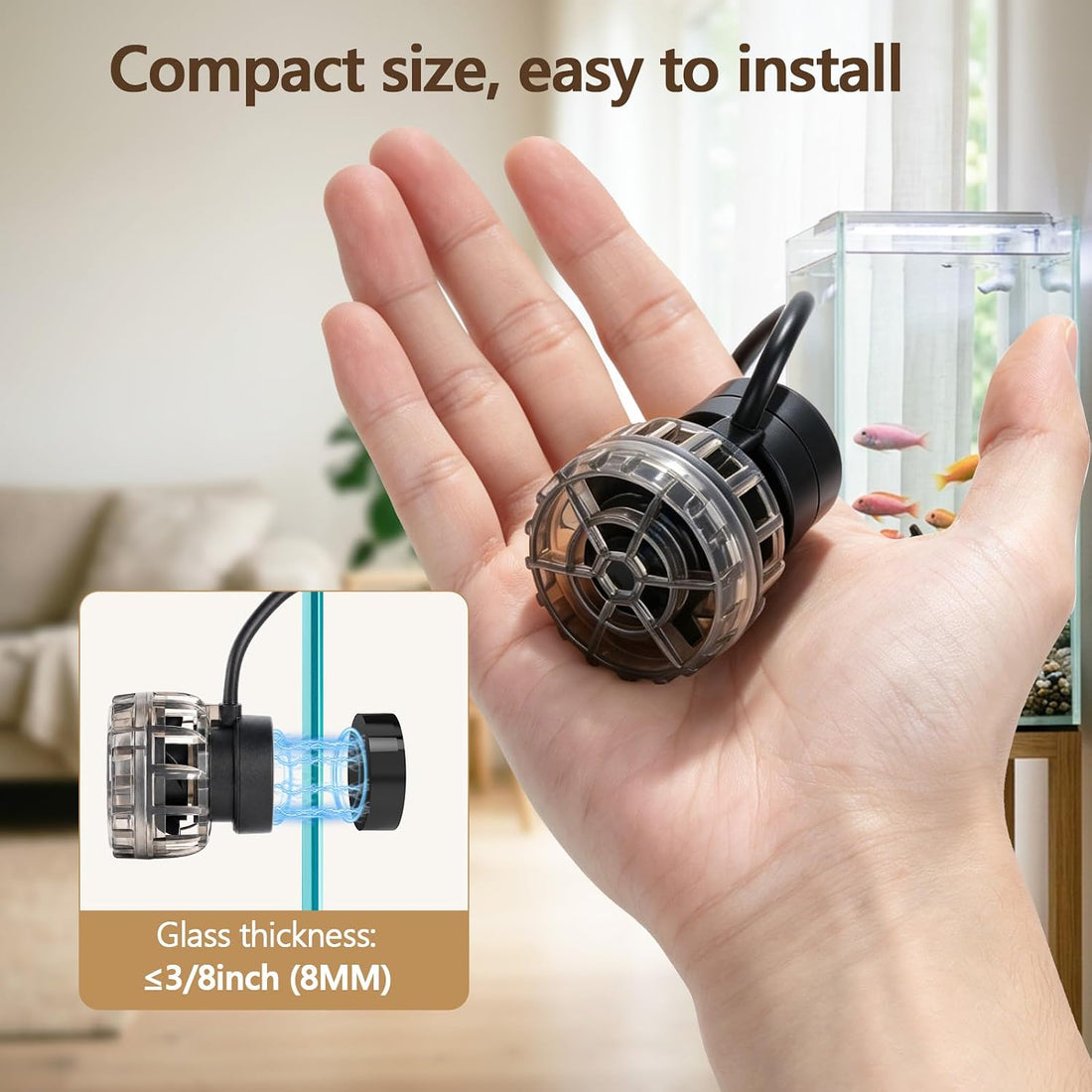 hygger Mini Wave Maker, 660 PGH Powerful Aquarium Powerhead