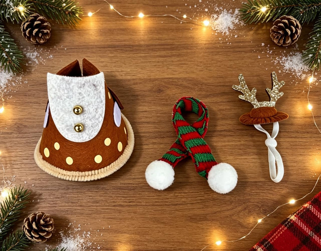 Christmas Desk Goose Outfits 7 Inch Desktop Geese Statue Clothes