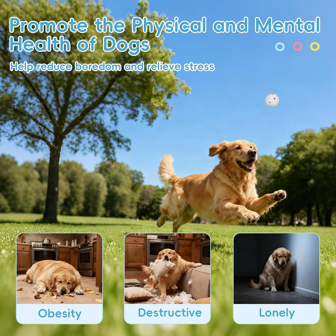 FAHKNS Automatic Dog Ball Launcher for Small Dogs