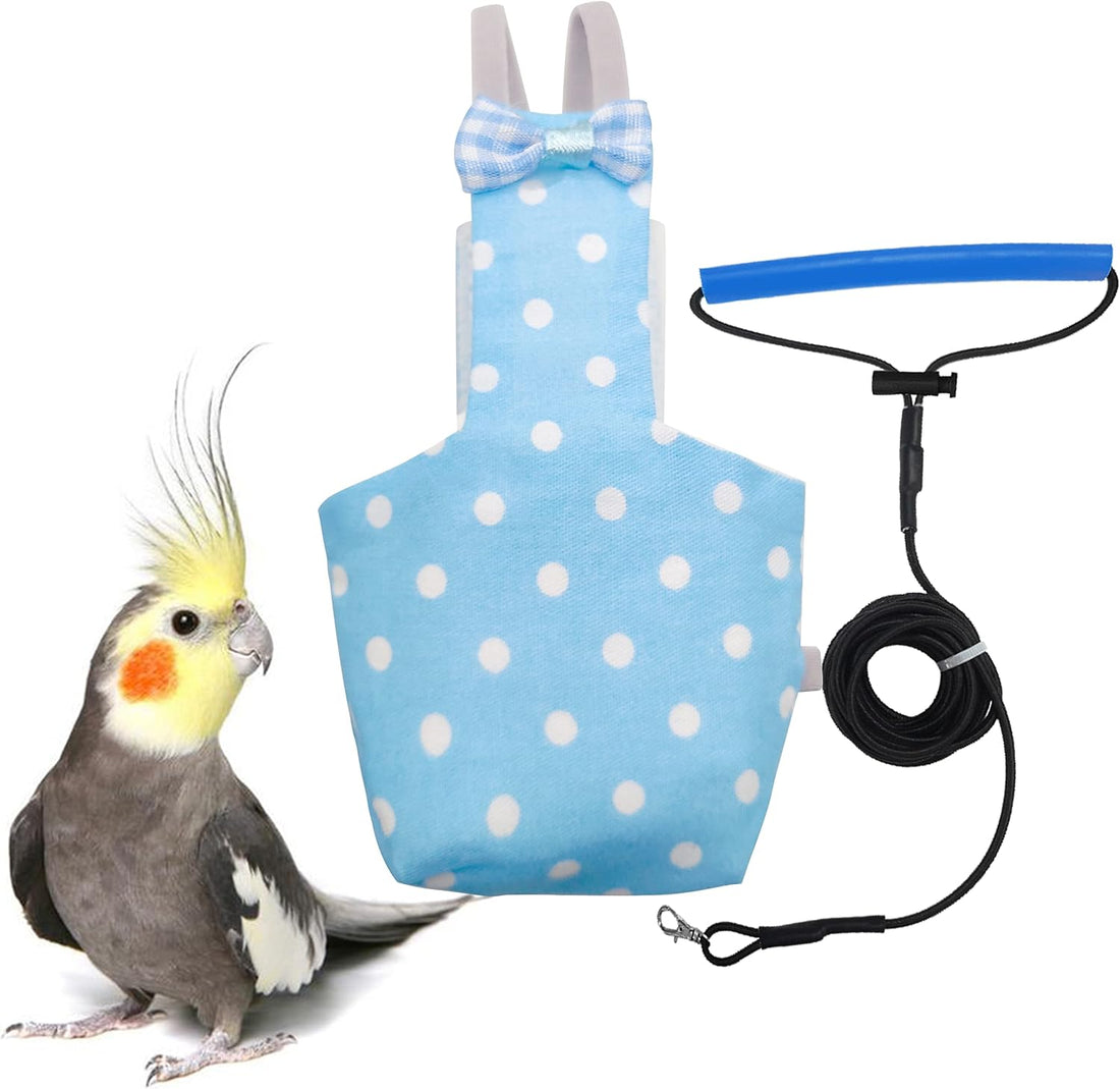 VANFAVORI Bird Diaper Flight Suit with 80-inch Leash Rope, M Size