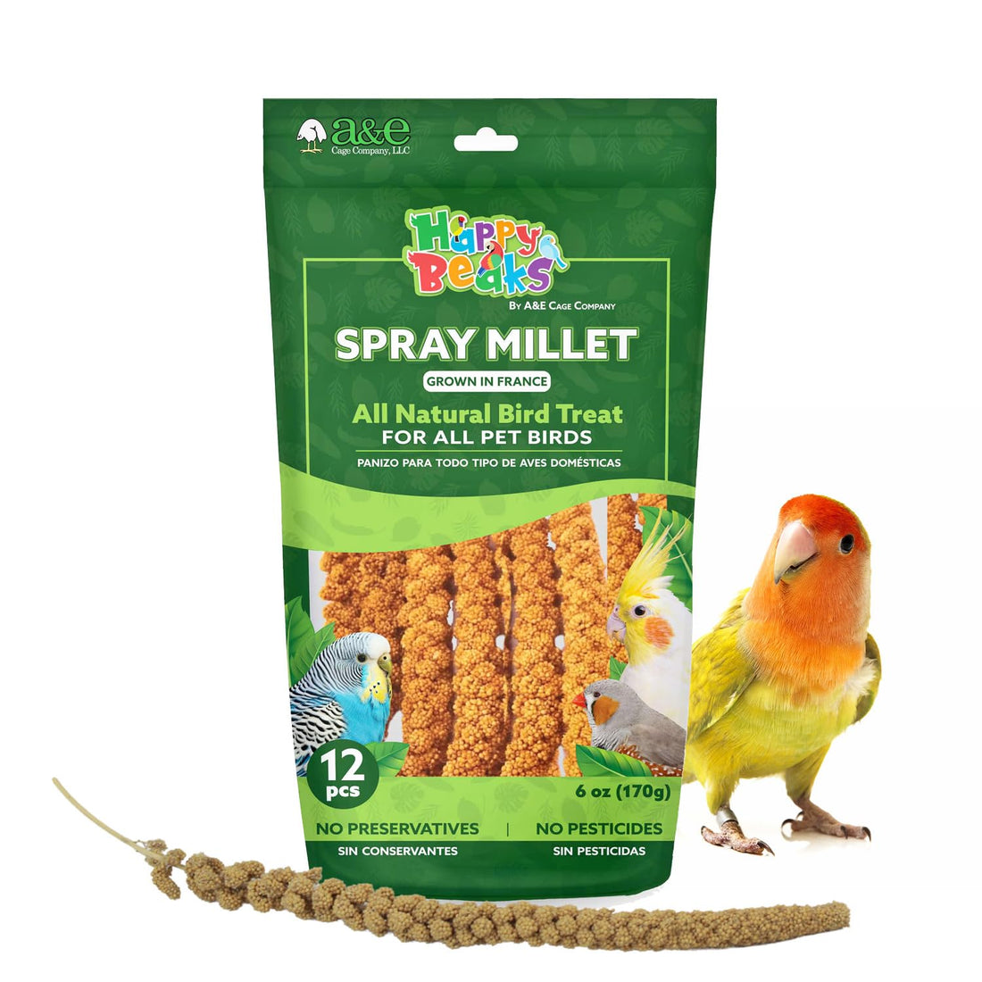 A&E Cage Co AE9054 Premium French Spray Millet for Birds