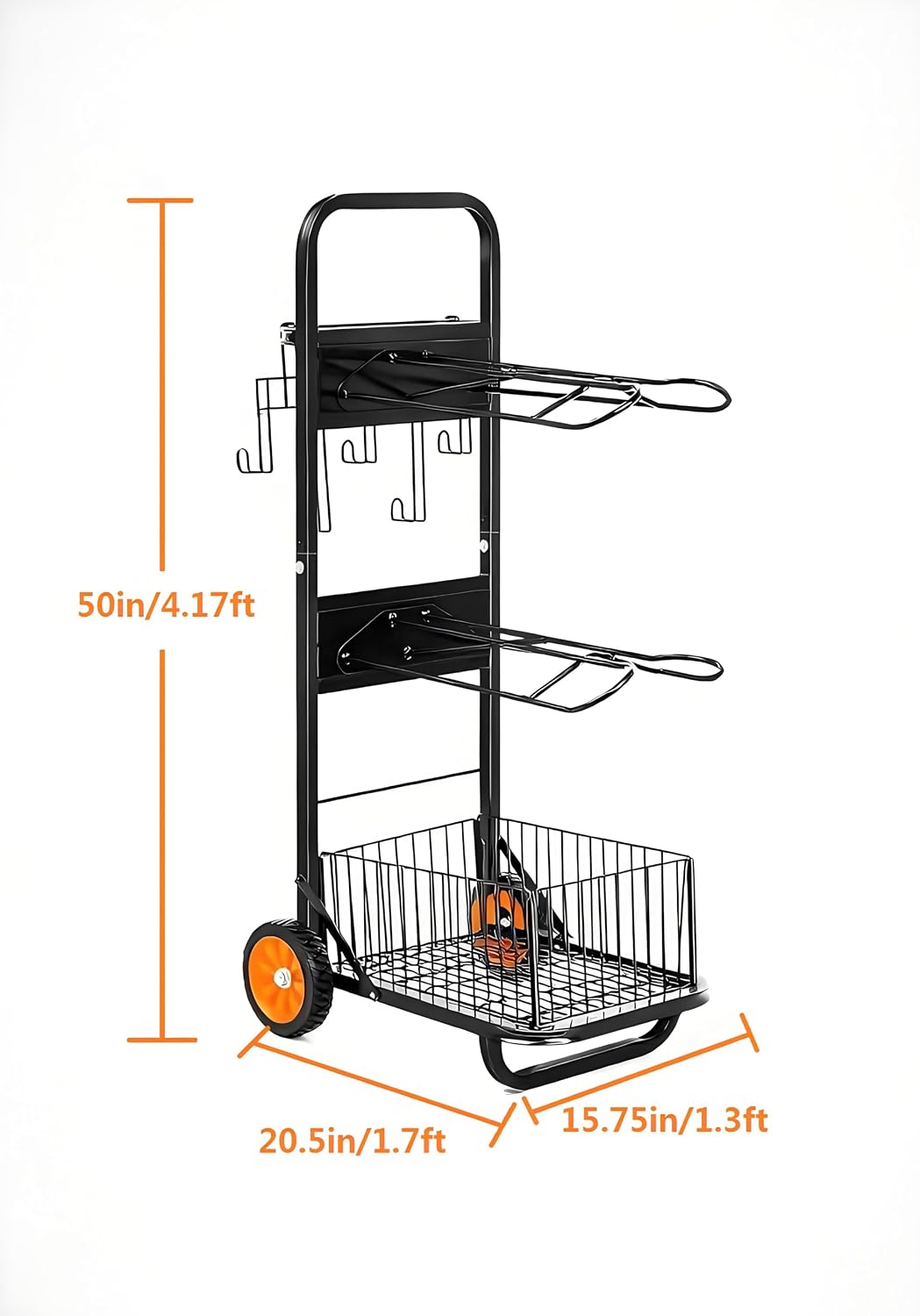 Rolling Horse Saddle Rack Cart Foldable Saddle Pad Rack Stand 3 Tier