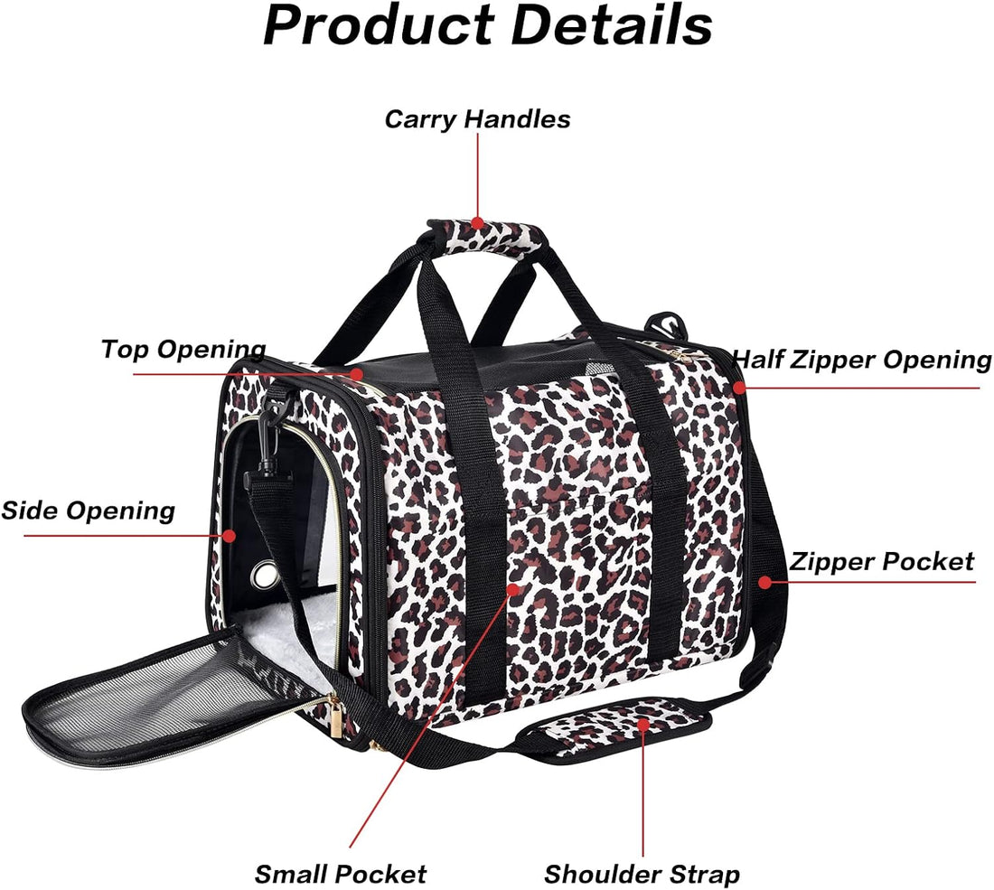 Petmolico Cat Carrier Soft-Sided Airline Approved, Medium