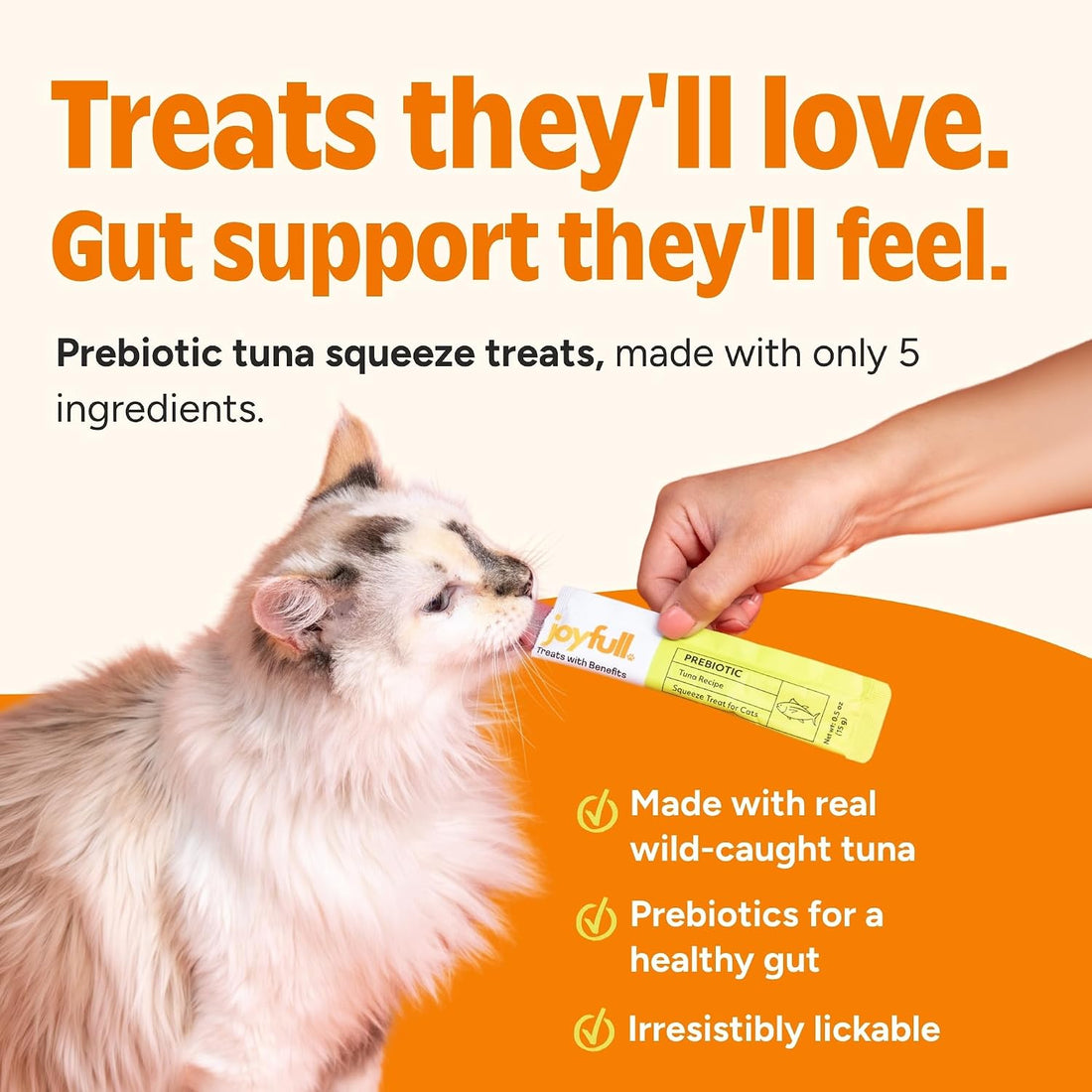 Joyfull Lickable Cat Treats with Prebiotics