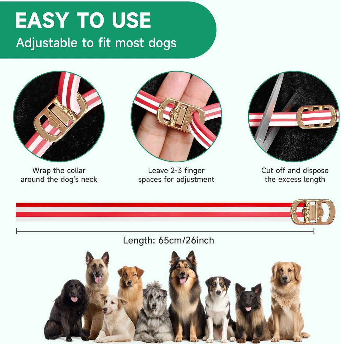 Flea Collar for Dogs, 4 Pack Flea and Tick Prevention for Dogs