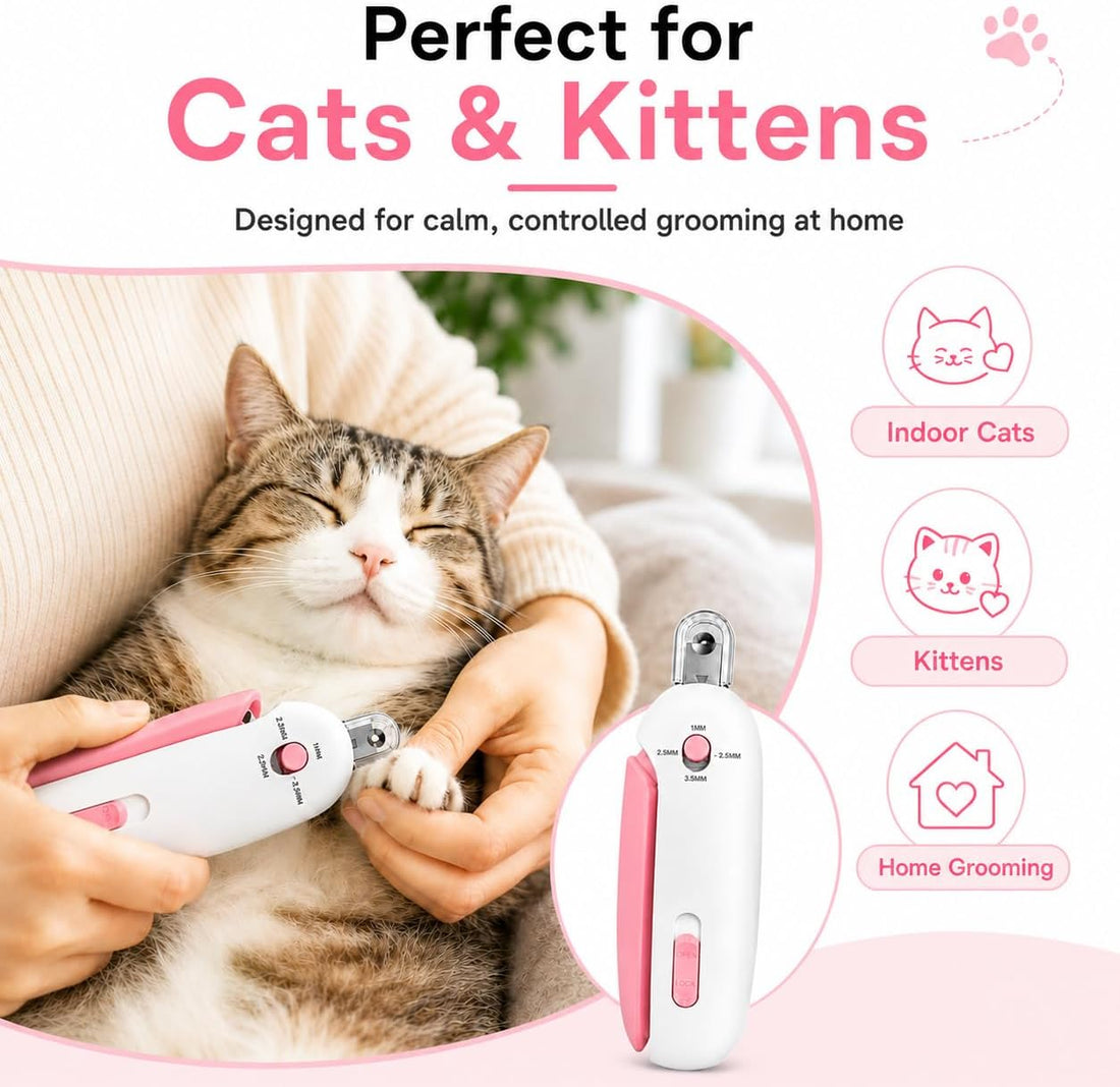 Wanheart Cat Nail Clipper, 4-Size Safety Guard, Nail Catcher & File