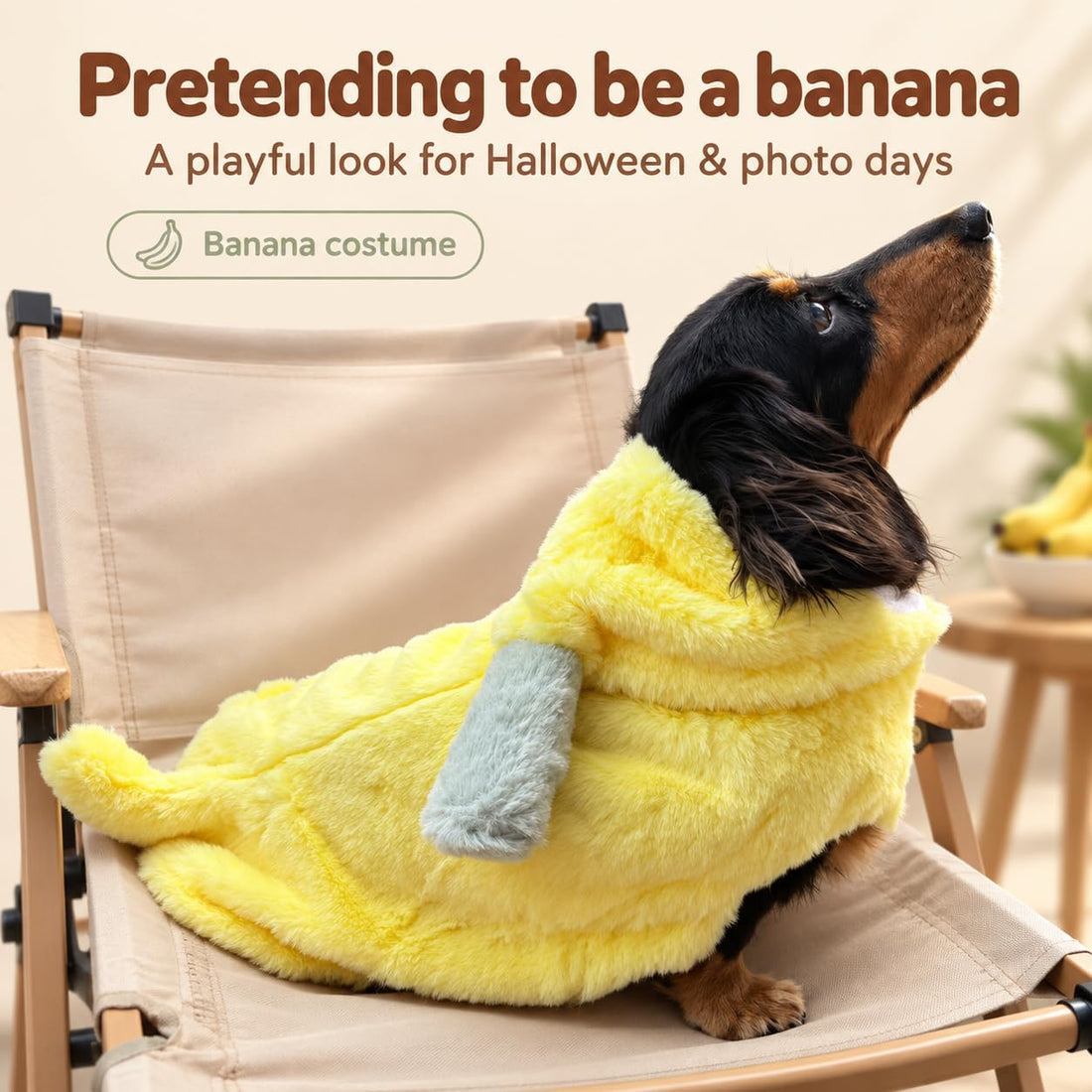 Dog Banana Coat, Jackets Costume for Small Dogs Halloween