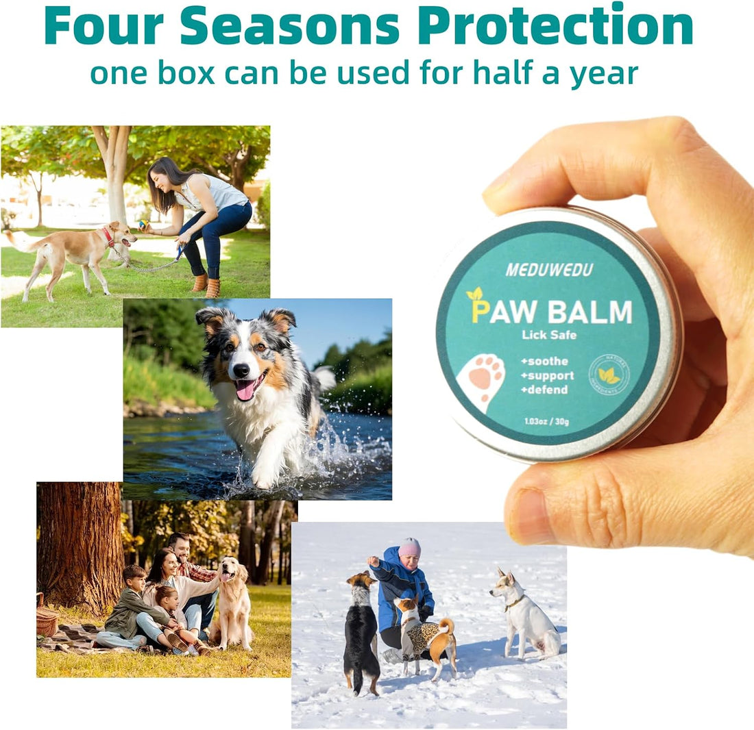 MEDUWEDU 2-Pack Dog Paw Balm - 60g Natural Paw Cream for Dogs & Cats