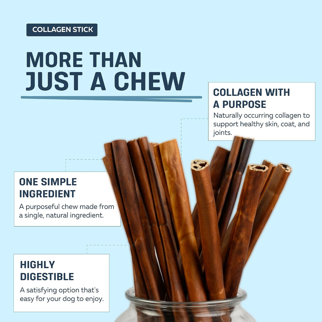 Big Lu -Beef Collagen Sticks for Dogs, 12 Inch