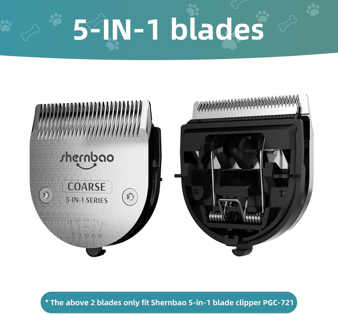 shernbao 5-in-1 Adjustable Pet Clipper Blades PGC-721 Clippers ONLY.