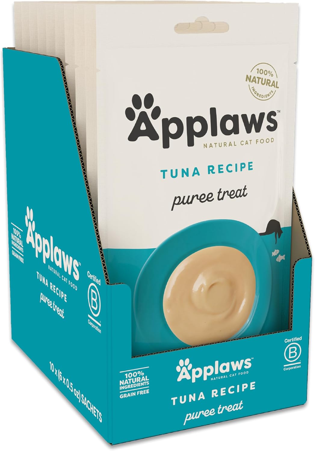 Applaws Chicken Puree Lickable Cat Treats 24-Pack 0.5 oz Sachets
